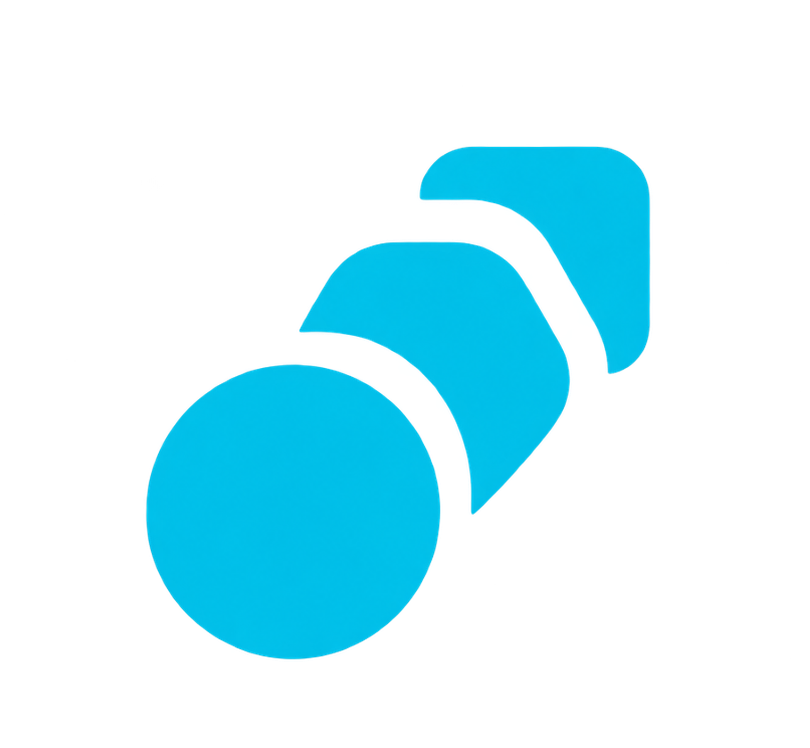 Minimalist Cyan Telescope Icon